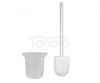 BALNEO Schowek na szczotkę WC Balneo Wall Box Brush L White Glass lewy do wbudowania w ścianę ze stali nierdzewnej biały